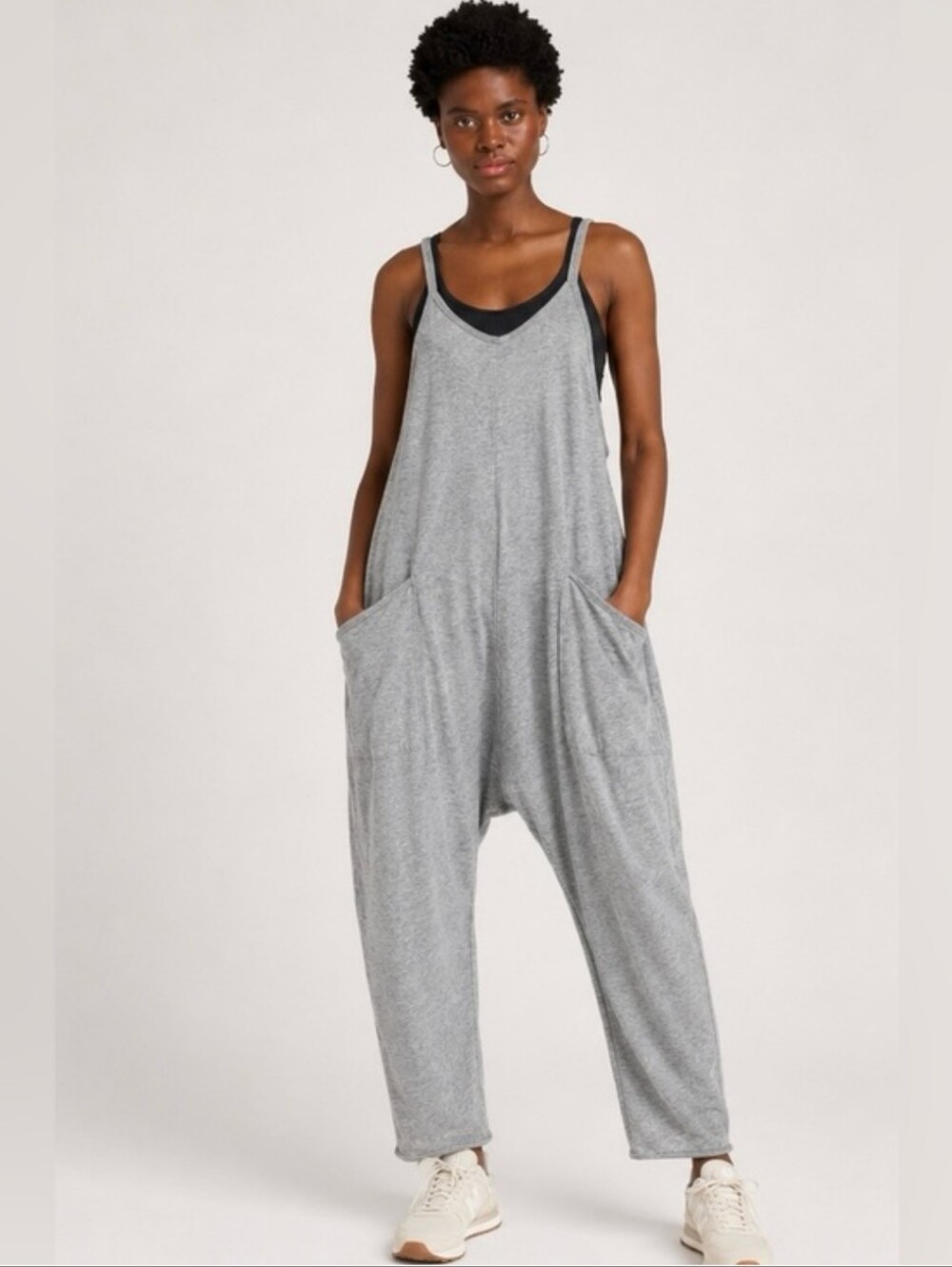 Free People Hot Shot One Piece Jumpsuit in Heathered Gray Medium